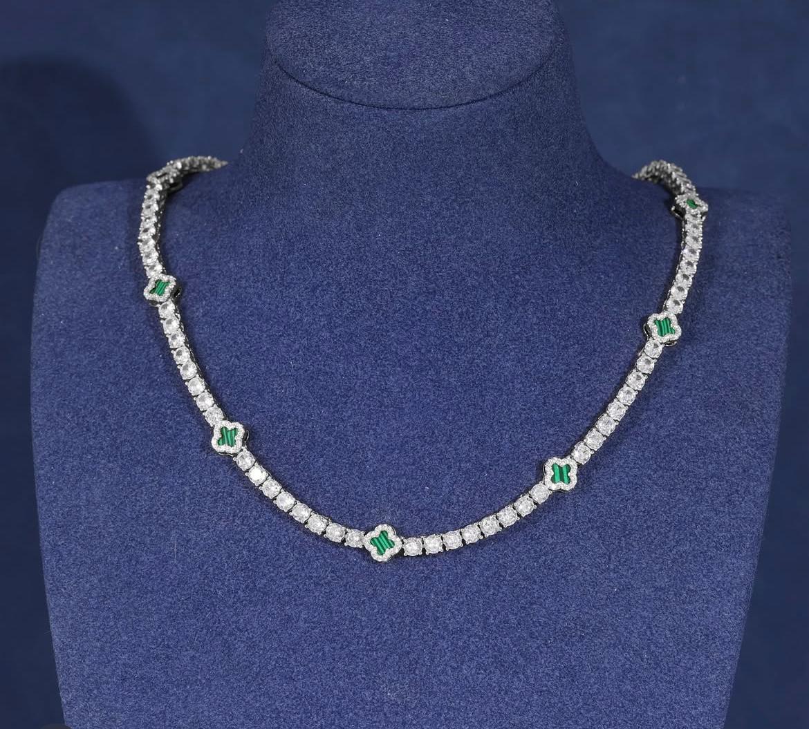 4MM GREEN RIVIERA CLOVER CHAIN TS – TS JEWELS PREMIUM COLLECTION