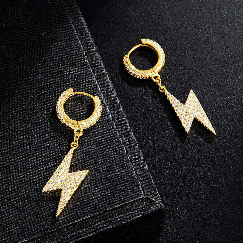 MEN'S EARRING LIGHTNING ICED (O PAR) – TS JEWELS PREMIUM COLLECTION