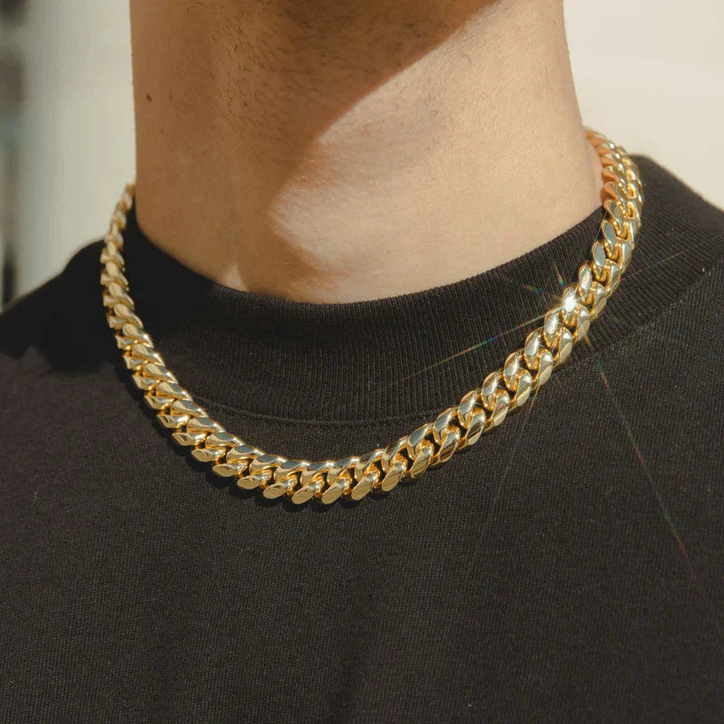 12MM CHAIN CUBAN LINK – 18K GOLD PLATED – TS JEWELS PREMIUM COLLECTION