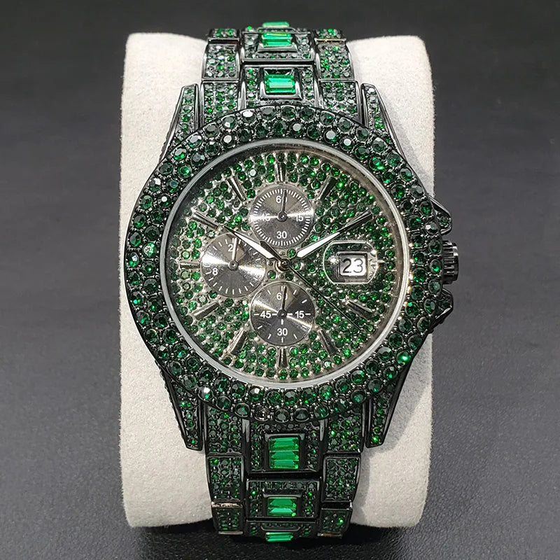 C'est la vie Green Watch (Iced Out)