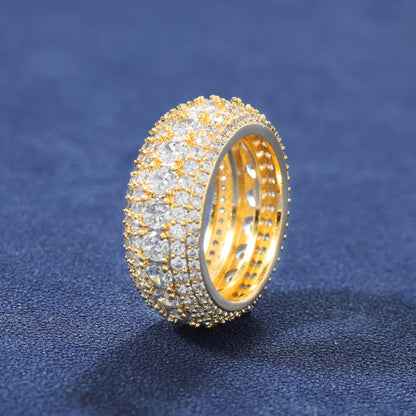 RING LAYERED DIAMOND – 18K GOLD PLATED – TS JEWELS PREMIUM COLLECTION