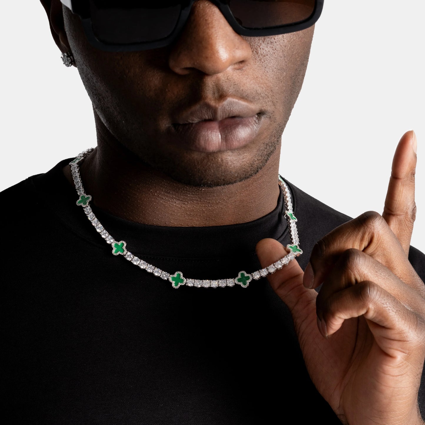 4MM GREEN RIVIERA CLOVER CHAIN TS – TS JEWELS PREMIUM COLLECTION