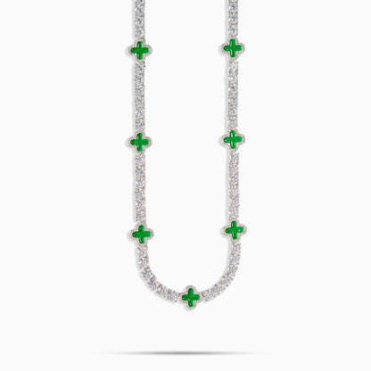 4MM GREEN RIVIERA CLOVER CHAIN TS – TS JEWELS PREMIUM COLLECTION