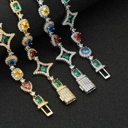 CHAIN WITH DIAMONDS MULTICOLOURS 10 MM – TS JEWELS PREMIUM COLLECTION