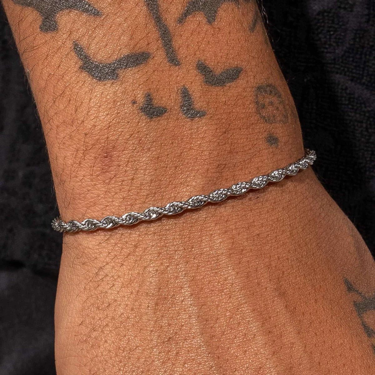 3MM BRACELET ROPE – 925 SILVER PLATED – TS JEWELS PREMIUM COLLECTION