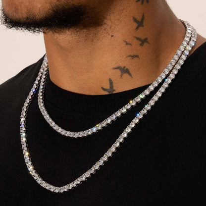 5MM TENNIS CHAIN – 925 SILVER PLATED – TS JEWELS PREMIUM COLLECTION