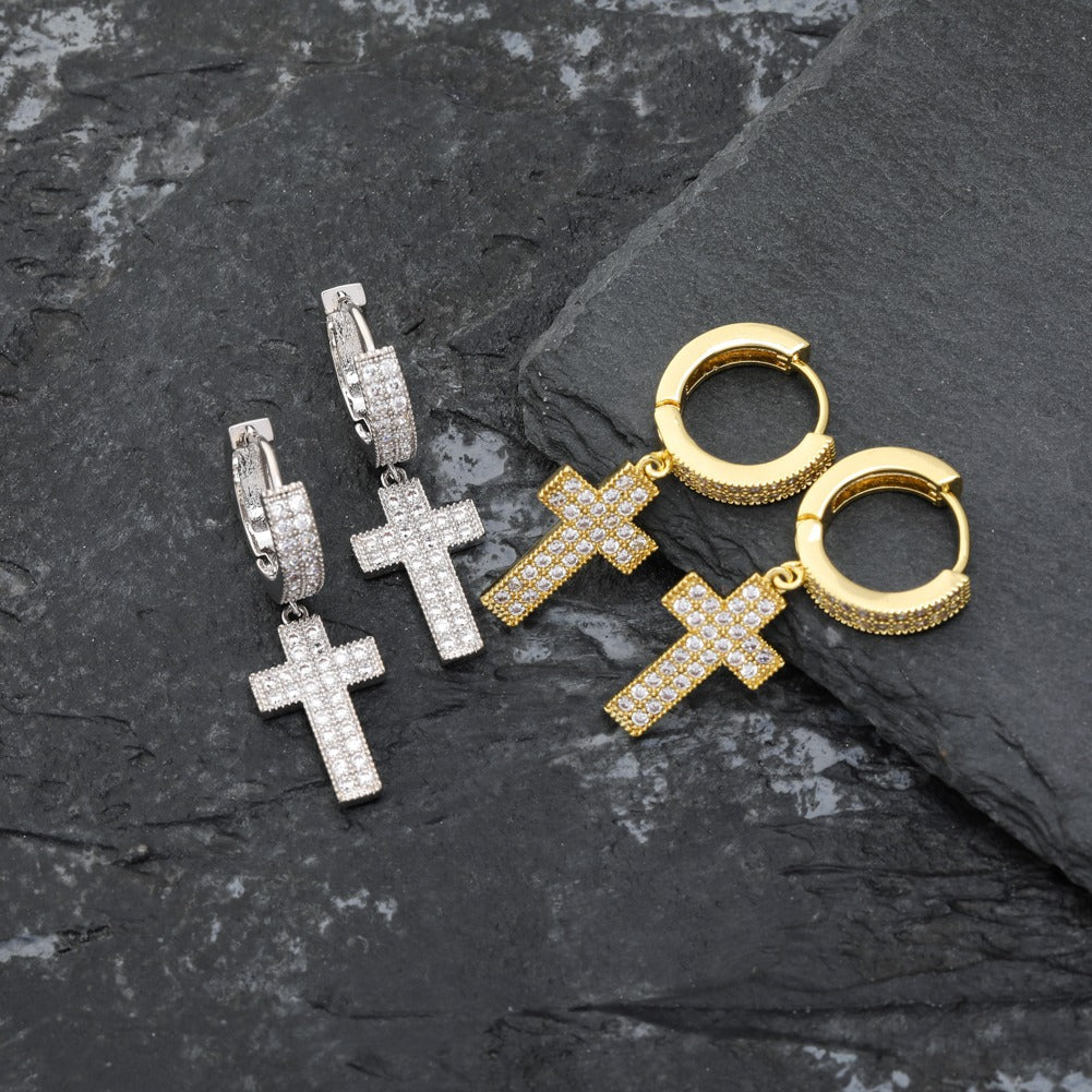 MEN'S EARRING CROSS TYPE NEYMAR (O PAR) – TS JEWELS PREMIUM COLLECTION