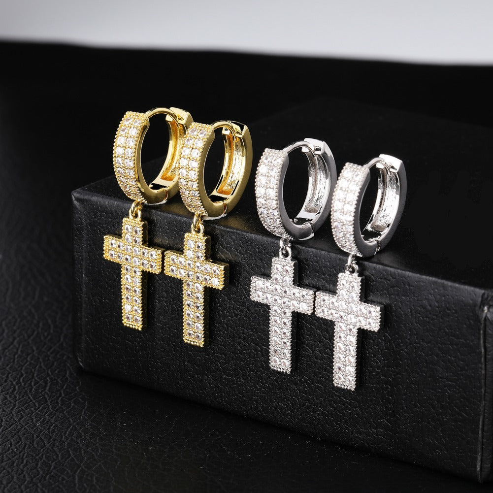 MEN'S EARRING CROSS TYPE NEYMAR (O PAR) – TS JEWELS PREMIUM COLLECTION