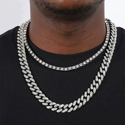 CHAIN CUBAN 13MM + RIVIERA 5MM (ICED) – TS JEWELS PREMIUM COLLECTION