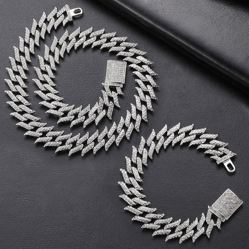 SET CUBAN FLAME (ICED) 18MM – TS JEWELS PREMIUM COLLECTION