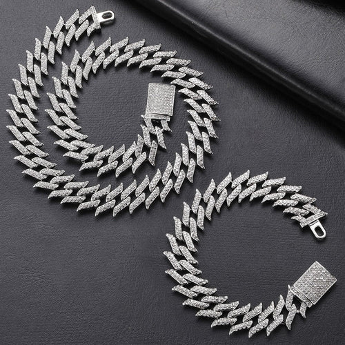 SET CUBAN FLAME (ICED) 18MM – TS JEWELS PREMIUM COLLECTION