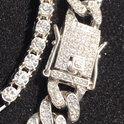 CHAIN CUBAN 13MM + RIVIERA 5MM (ICED) – TS JEWELS PREMIUM COLLECTION
