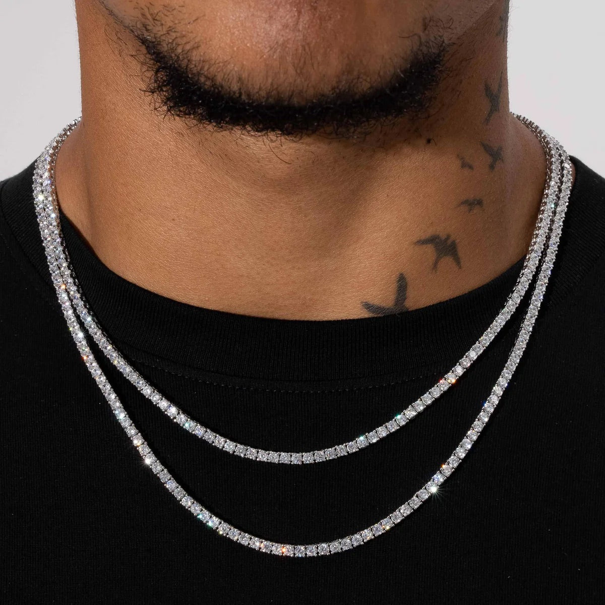 3MM TENNIS CHAIN – 925 SILVER PLATED – TS JEWELS PREMIUM COLLECTION