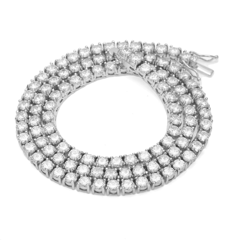 5MM TENNIS CHAIN – 925 SILVER PLATED – TS JEWELS PREMIUM COLLECTION