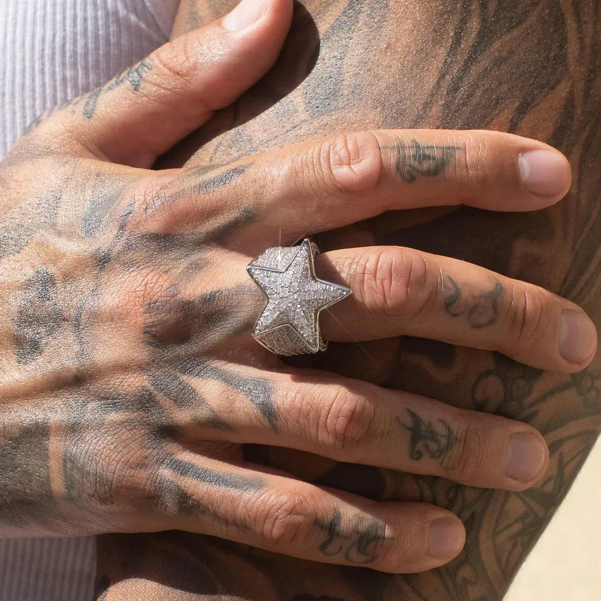 ICED STAR RING
