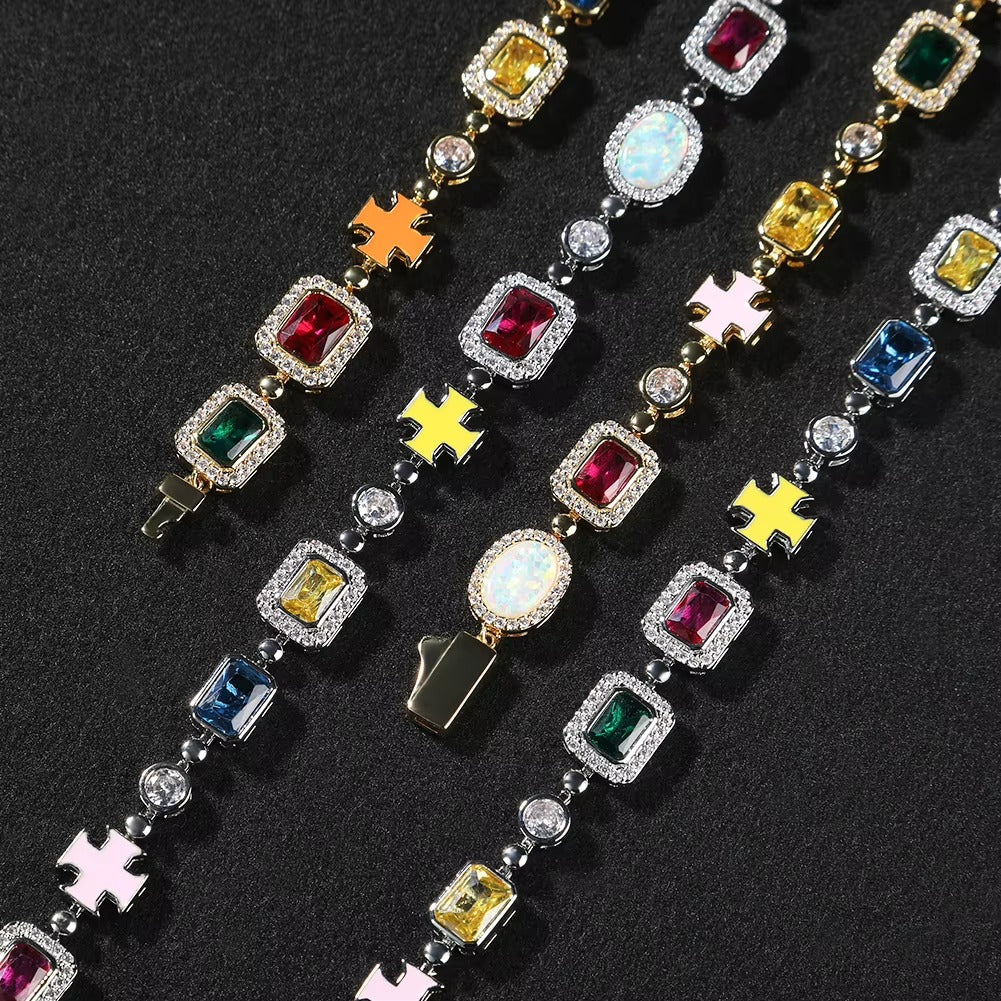 MULTI – STONE CHAIN TS (8MM) – TS JEWELS PREMIUM COLLECTION
