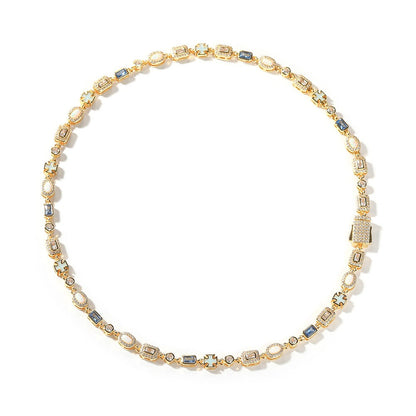 TS MULTI – STONE CHAIN (6MM) GOLD – TS JEWELS PREMIUM COLLECTION