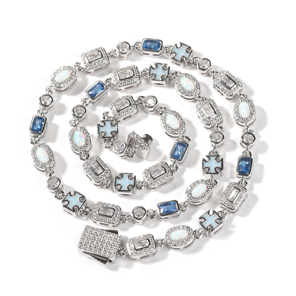 TS MULTI – STONE CHAIN (6MM) BLUE – TS JEWELS PREMIUM COLLECTION