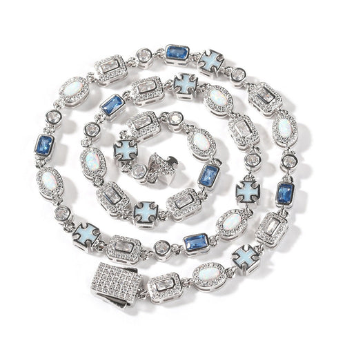 TS MULTI – STONE CHAIN (6MM) BLUE – TS JEWELS PREMIUM COLLECTION