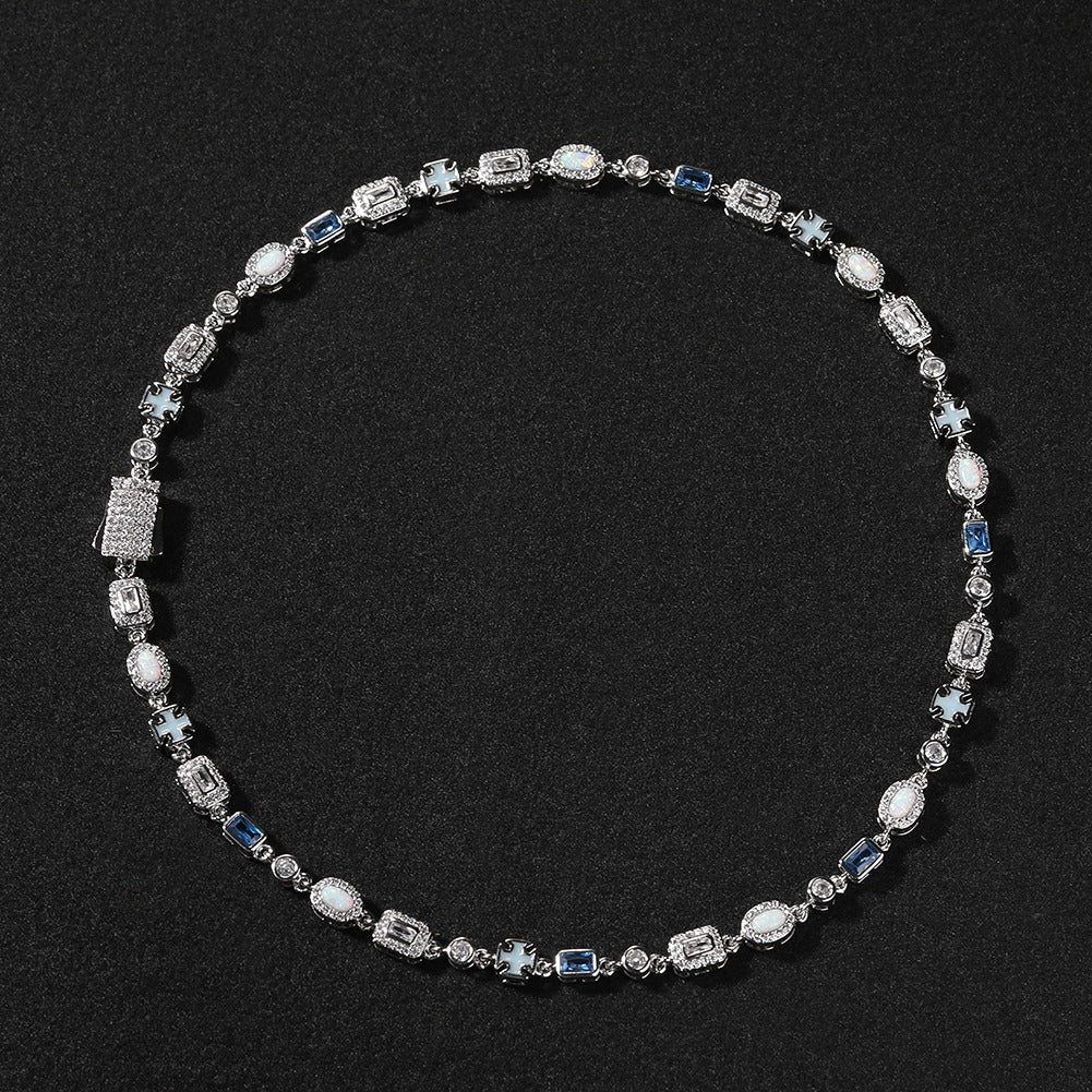 TS MULTI – STONE CHAIN (6MM) BLUE – TS JEWELS PREMIUM COLLECTION