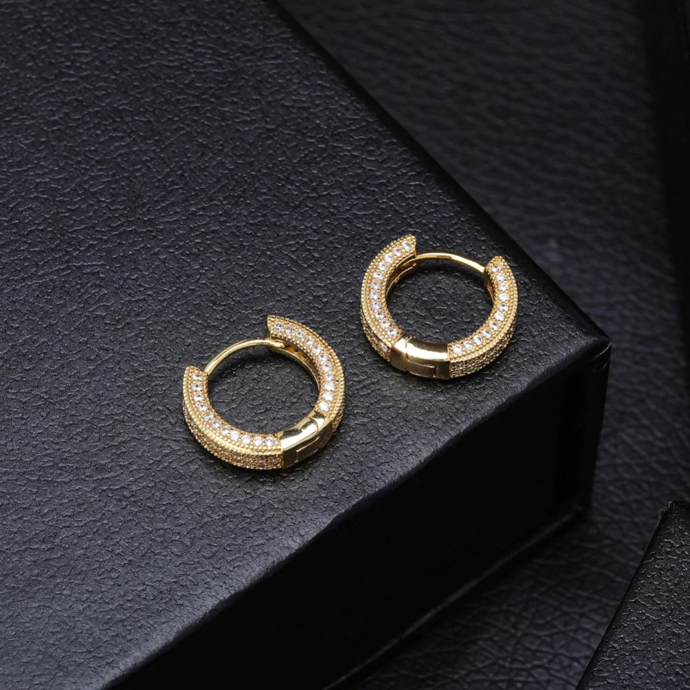 MEN'S EARRING HOOP DOUBLE ICED (O PAR) – TS JEWELS PREMIUM COLLECTION