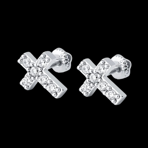 EARRING CROSS SMALL 925 SILVER (O PAR) – TS JEWELS PREMIUM COLLECTION