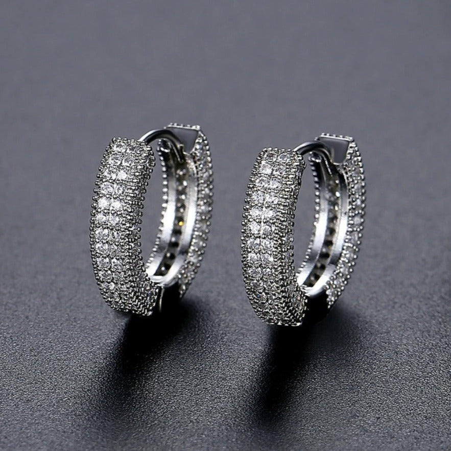 MEN'S EARRING HOOP DOUBLE ICED (O PAR) – TS JEWELS PREMIUM COLLECTION