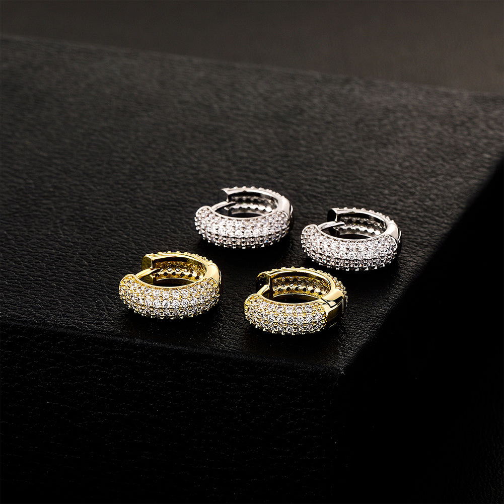 MEN'S EARRING HOOP ROUND ICED (O PAR) – TS JEWELS PREMIUM COLLECTION