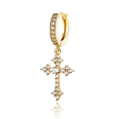 MEN'S EARRING MINI CROSS ICED (O PAR) – TS JEWELS PREMIUM COLLECTION