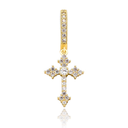 MEN'S EARRING MINI CROSS ICED (O PAR) – TS JEWELS PREMIUM COLLECTION