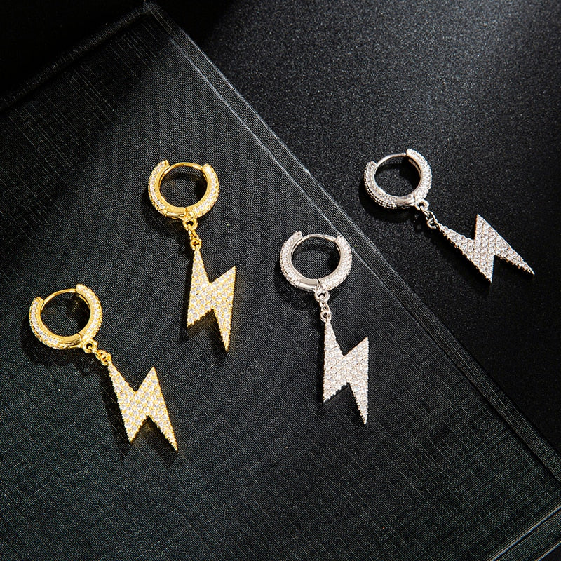 MEN'S EARRING LIGHTNING ICED (O PAR) – TS JEWELS PREMIUM COLLECTION