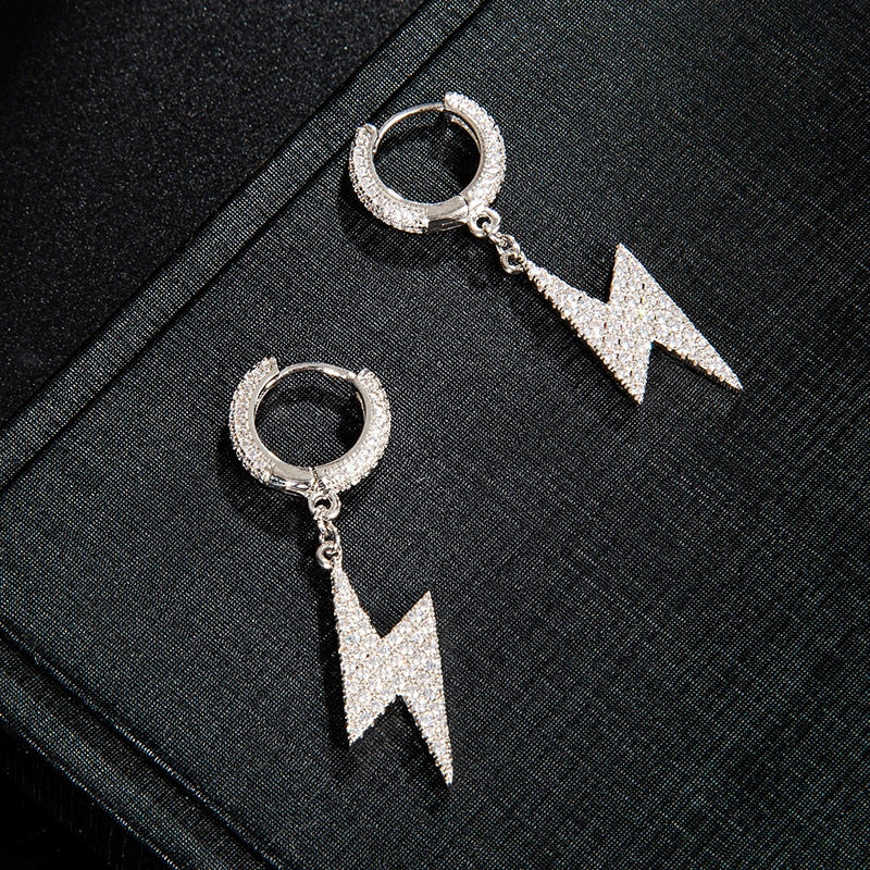 MEN'S EARRING LIGHTNING ICED (O PAR) – TS JEWELS PREMIUM COLLECTION