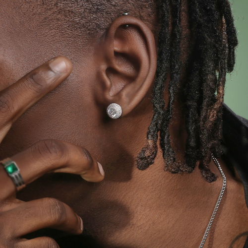 MEN'S EARRING ROUND 2.0 ICED (O PAR) – TS JEWELS PREMIUM COLLECTION