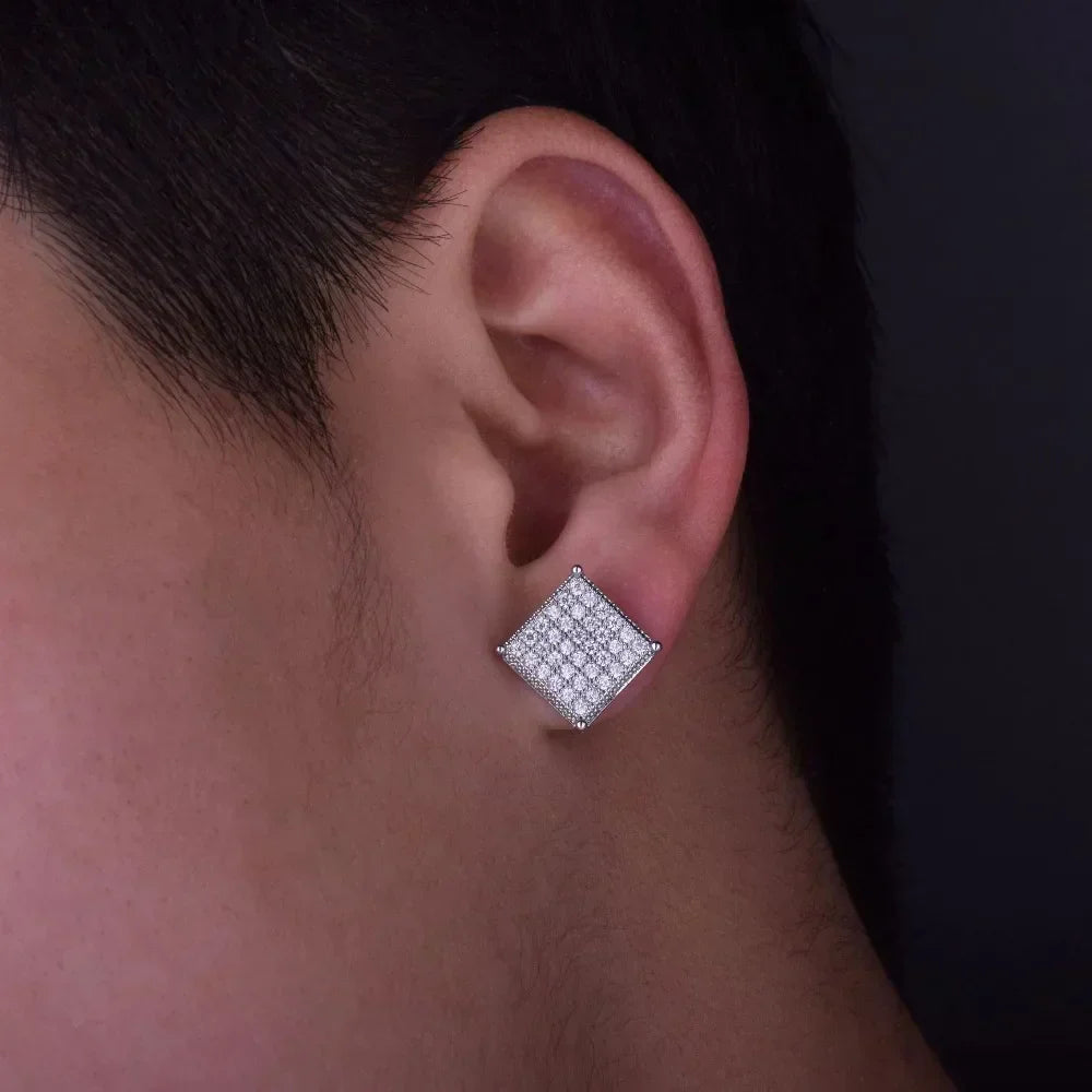 EARRING SQUARE MEN'S 3.0 ICED [O PAR] – TS JEWELS PREMIUM COLLECTION