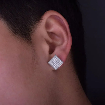 EARRING SQUARE MEN'S 3.0 ICED [O PAR] – TS JEWELS PREMIUM COLLECTION