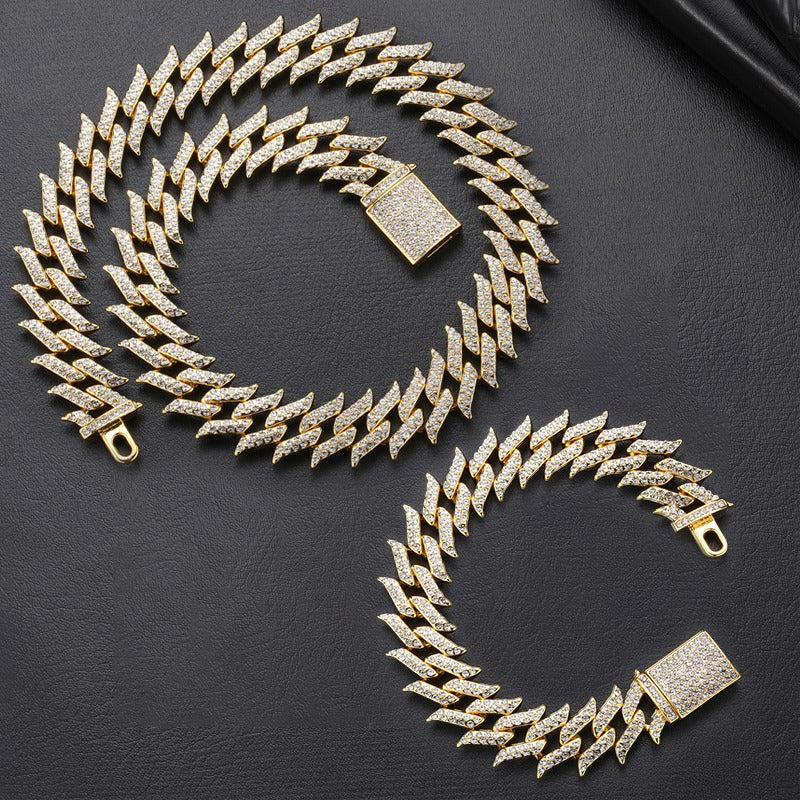 SET CUBAN FLAME (ICED) 18MM – TS JEWELS PREMIUM COLLECTION