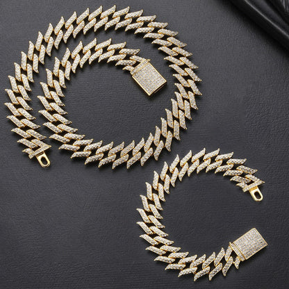 SET CUBAN FLAME (ICED) 18MM – TS JEWELS PREMIUM COLLECTION