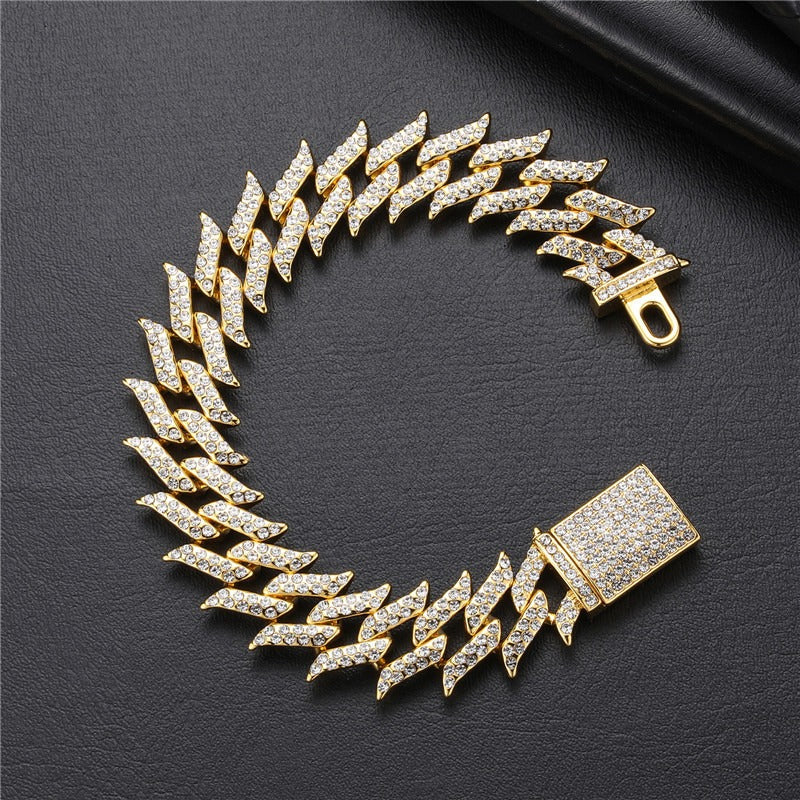 SET CUBAN FLAME (ICED) 18MM – TS JEWELS PREMIUM COLLECTION