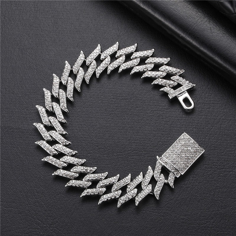 SET CUBAN FLAME (ICED) 18MM – TS JEWELS PREMIUM COLLECTION