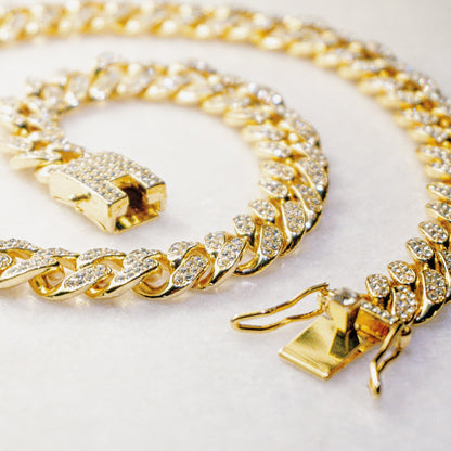 CHAIN CUBAN 13MM + RIVIERA 5MM (ICED) – TS JEWELS PREMIUM COLLECTION
