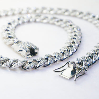 CHAIN CUBAN 13MM + RIVIERA 5MM (ICED) – TS JEWELS PREMIUM COLLECTION
