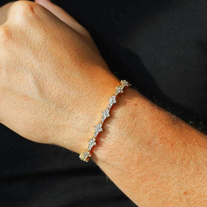 3MM BRACELET HONEYCOMB – 18K GOLD PLATED – TS JEWELS PREMIUM COLLECTION