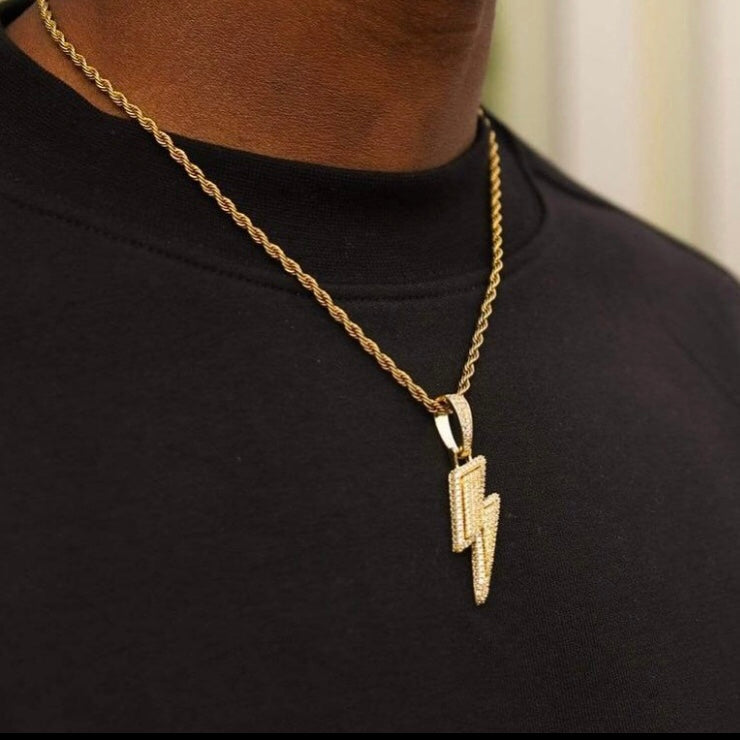 PENDANT LIGHTNING – 18K GOLD PLATED – TS JEWELS PREMIUM COLLECTION