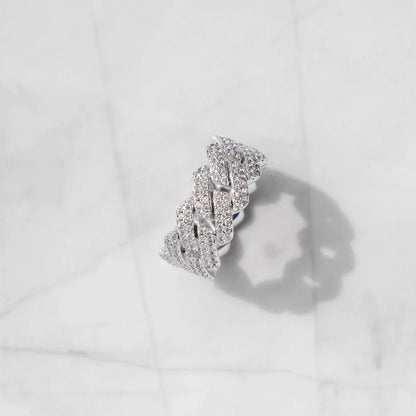 RING DIAMOND PRONG – 925 SILVER – TS JEWELS PREMIUM COLLECTION