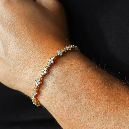 3MM BRACELET HONEYCOMB – 18K GOLD PLATED – TS JEWELS PREMIUM COLLECTION