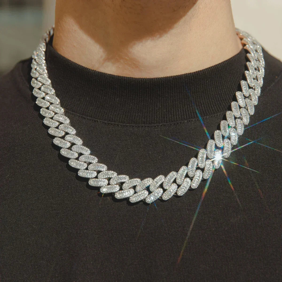15MM Baguette Cuban Link Chain