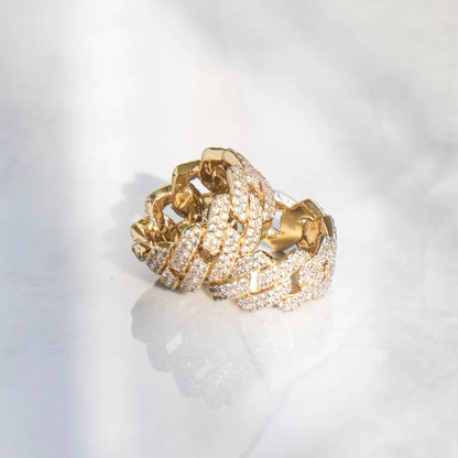 RING DIAMOND PRONG – 18K GOLD PLATED – TS JEWELS PREMIUM COLLECTION