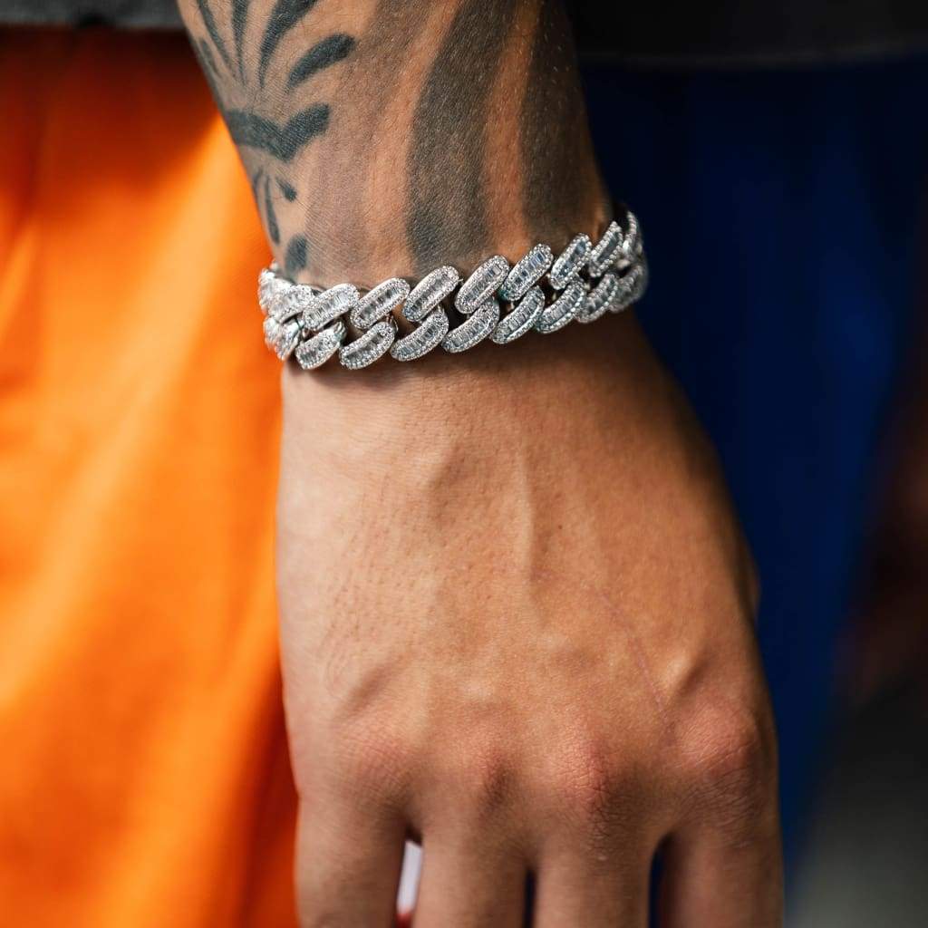 15MM BRACELET BAGUETTE CUBAN LINK – TS JEWELS PREMIUM COLLECTION