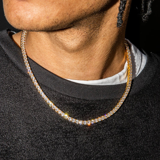 5MM CHAIN TENNIS – 18K GOLD PLATED – TS JEWELS PREMIUM COLLECTION