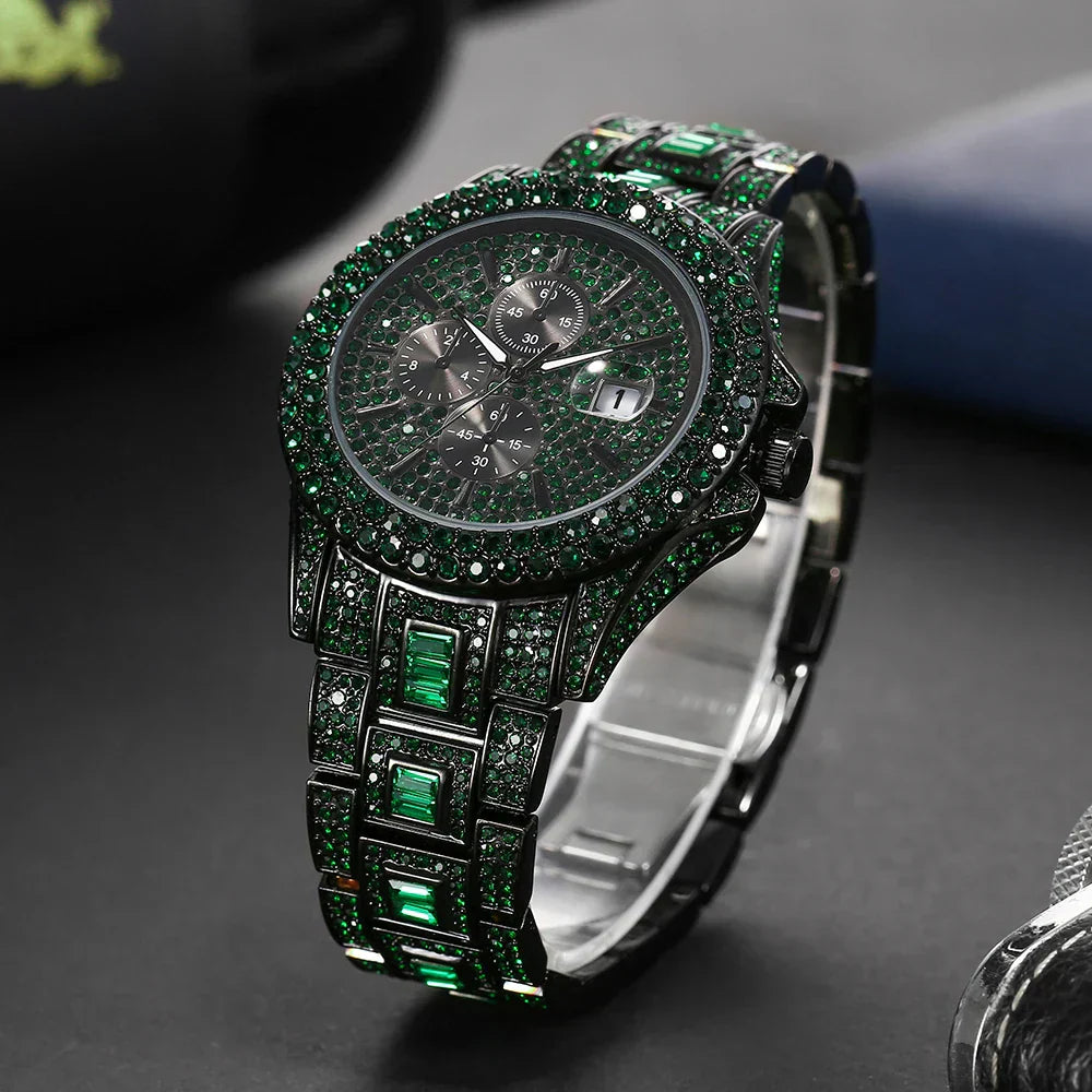 WATCH C'EST LA VIE GREEN (ICED) – TS JEWELS PREMIUM COLLECTION